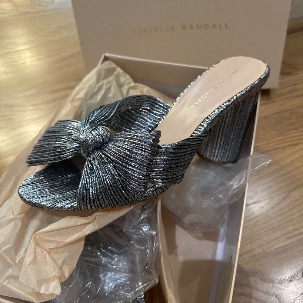 Loeffler Randall Penny Pleated Bow Sandals